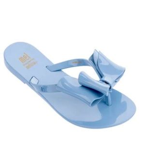 Melissa Mel Kids Harmonic Bow IV Flip Flops, Baby Blue,Size 13US, Girls Kids